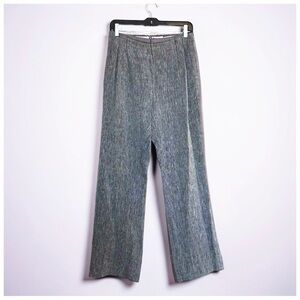 JON Gray Textured Wide-Leg Dress Pants | Size 4 |Tailored | Minimalist Chic